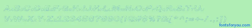 More about Line Etch Font Line Etch Font – Blue Fonts on Green Background