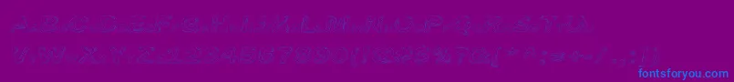 Line Etch Font – Blue Fonts on Purple Background