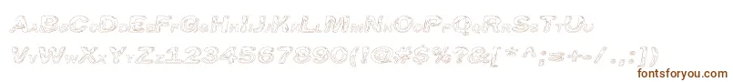 Line Etch-Schriftart – Braune Schriften auf weißem Hintergrund