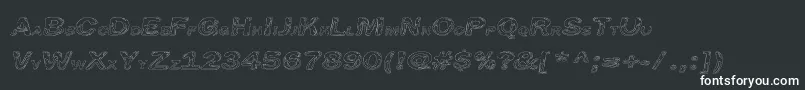 Шрифт Line Etch – белые шрифты на чёрном фоне