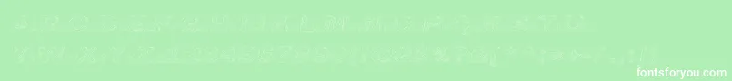 Line Etch-fontti – valkoiset fontit vihreällä taustalla