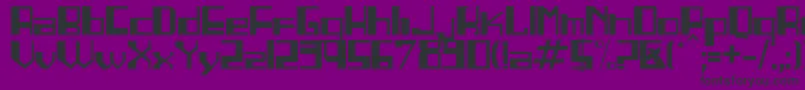フォントLINEA    – 紫の背景に黒い文字