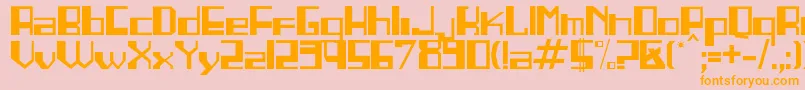 LINEA    Font – Orange Fonts on Pink Background