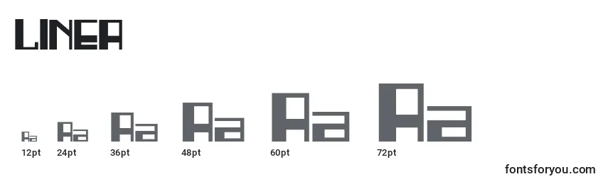 Размеры шрифта LINEA    (132626)