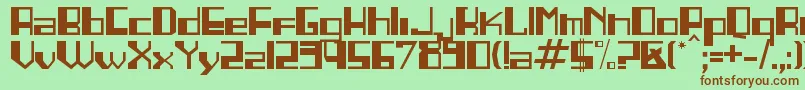 Шрифт LINEA    – коричневые шрифты на зелёном фоне