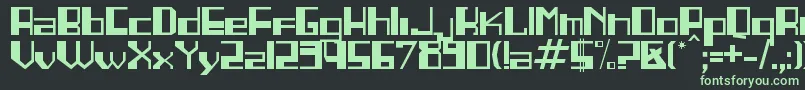 フォントLINEA    – 黒い背景に緑の文字