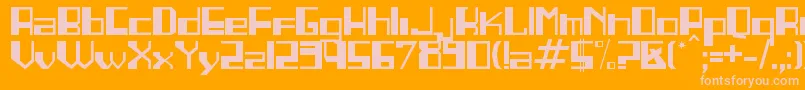 LINEA    Font – Pink Fonts on Orange Background