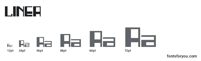 Размеры шрифта LINEA    (132627)