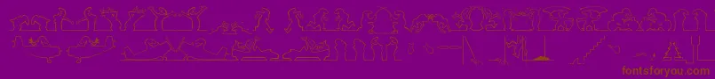 Шрифт linea  1 Mac – коричневые шрифты на фиолетовом фоне