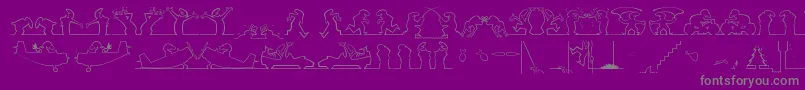 linea  1 Mac Font – Gray Fonts on Purple Background