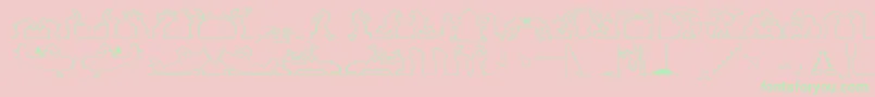 linea  1 Mac Font – Green Fonts on Pink Background