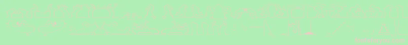 linea  1 Mac-fontti – vaaleanpunaiset fontit vihreällä taustalla