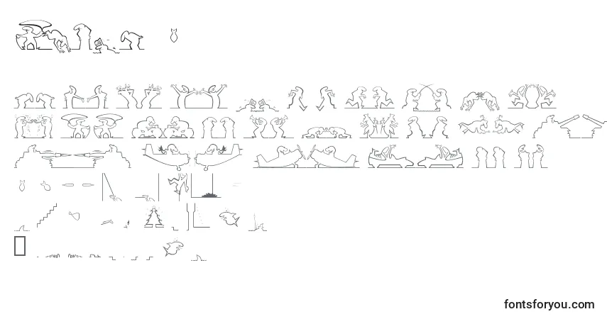 Schriftart Linea  1 – Alphabet, Zahlen, spezielle Symbole