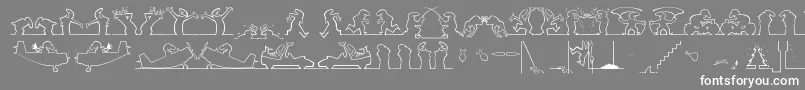 フォントlinea  1 – 灰色の背景に白い文字