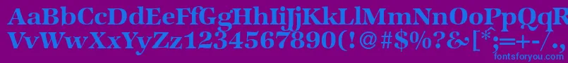 ZabriskieinternationalBold Font – Blue Fonts on Purple Background