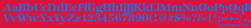 ZabriskieinternationalBold Font – Blue Fonts on Red Background