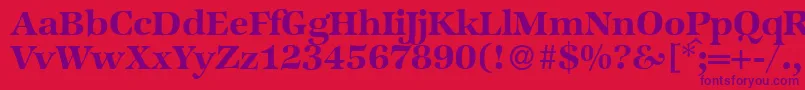 ZabriskieinternationalBold Font – Purple Fonts on Red Background