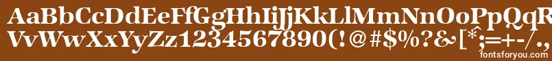 フォントZabriskieinternationalBold – 茶色の背景に白い文字