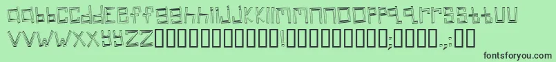 linear Font – Black Fonts on Green Background