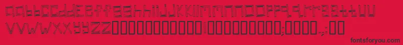 linear Font – Black Fonts on Red Background