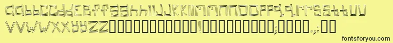 linear Font – Black Fonts on Yellow Background