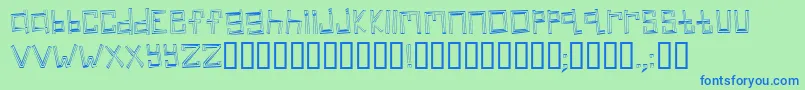 linear Font – Blue Fonts on Green Background