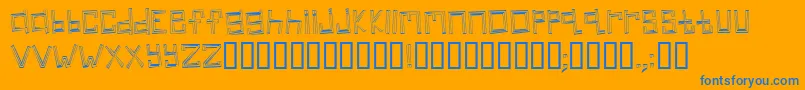 Шрифт linear – синие шрифты на оранжевом фоне