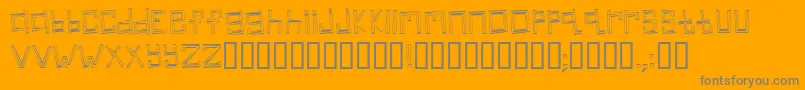 linear-Schriftart – Graue Schriften auf orangefarbenem Hintergrund