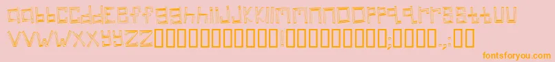 linear Font – Orange Fonts on Pink Background