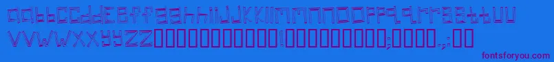 linear Font – Purple Fonts on Blue Background