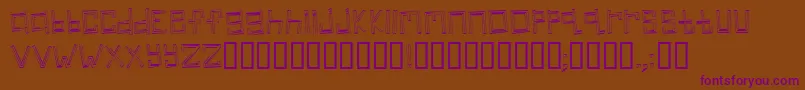 linear Font – Purple Fonts on Brown Background