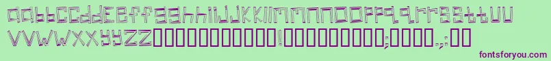 Шрифт linear – фиолетовые шрифты на зелёном фоне