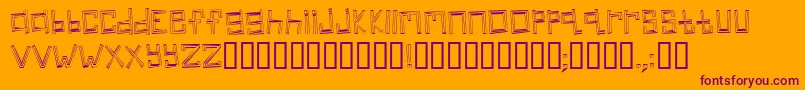 linear Font – Purple Fonts on Orange Background