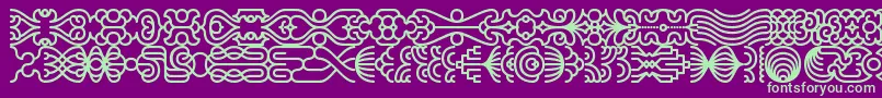 フォントlineding – 紫の背景に緑のフォント