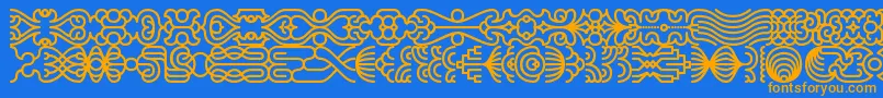 Czcionka lineding – pomarańczowe czcionki na niebieskim tle