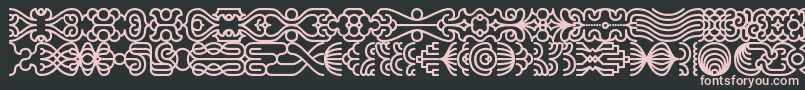 Шрифт lineding – розовые шрифты на чёрном фоне