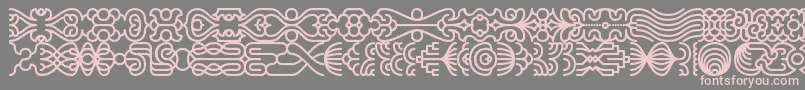 Шрифт lineding – розовые шрифты на сером фоне