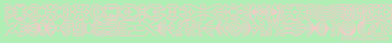 Шрифт lineding – розовые шрифты на зелёном фоне