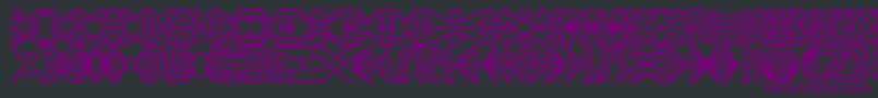 Шрифт lineding – фиолетовые шрифты на чёрном фоне