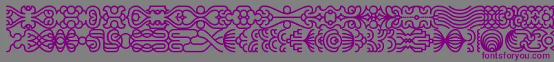 フォントlineding – 紫色のフォント、灰色の背景