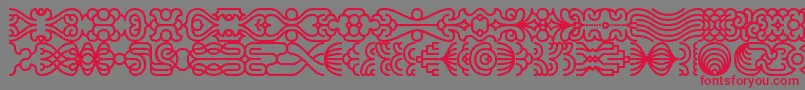lineding Font – Red Fonts on Gray Background