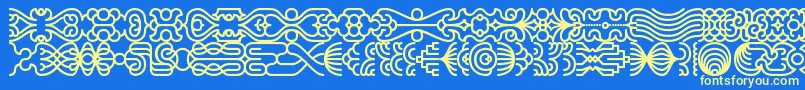 Czcionka lineding – żółte czcionki na niebieskim tle