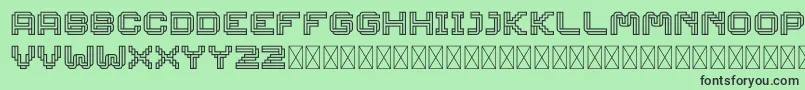 Linee DEMO-fontti – mustat fontit vihreällä taustalla