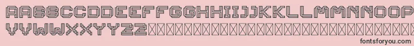Linee DEMO Font – Black Fonts on Pink Background