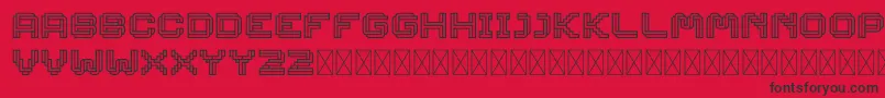 Linee DEMO Font – Black Fonts on Red Background