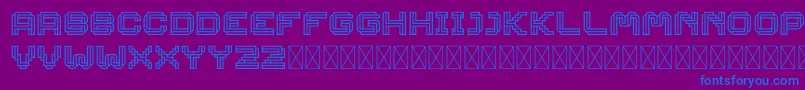 Шрифт Linee DEMO – синие шрифты на фиолетовом фоне