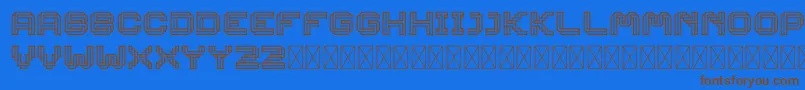 Linee DEMO Font – Brown Fonts on Blue Background