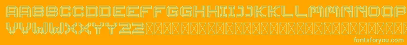 Linee DEMO Font – Green Fonts on Orange Background