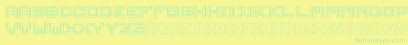 Linee DEMO Font – Green Fonts on Yellow Background