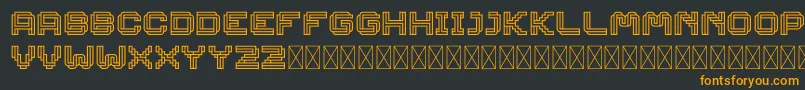 Linee DEMO Font – Orange Fonts on Black Background